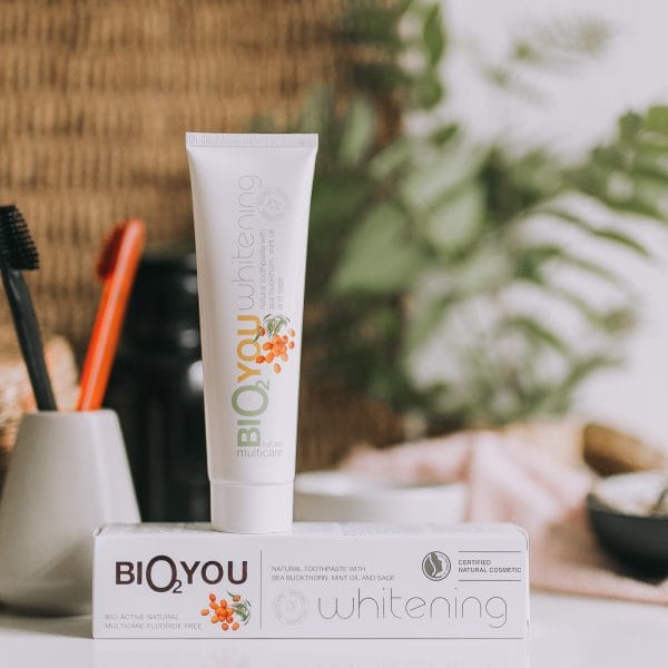 Bio2you Natural Whitening Toothpaste with Mint Oil & Sage Extract