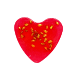 Heart Shaped Grapefruit Soap with Millet Grains 60g