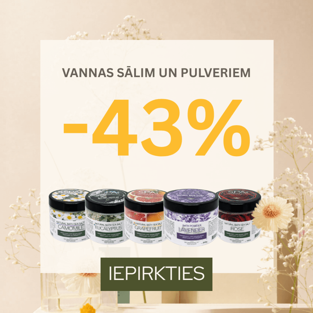 Piedāvājumi 2 Discounted herbal powder products displayed